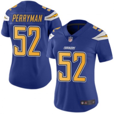 Los Angeles Chargers NFL Football Denzel Perryman Electric Blue Jersey Women Limited #52 Rush Vapor Untouchable->youth nfl jersey->Youth Jersey